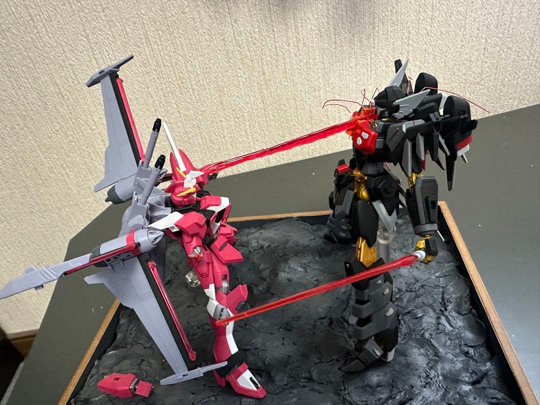 ガンダムジオラマ　インフィニットジャスティス弍式　ブラックナイトスコードシヴァ