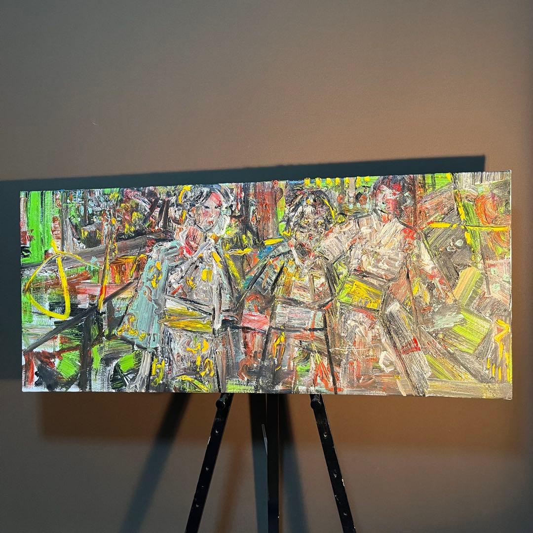 ★真作★ 旭日嘎(シゴラカ) 舞子 日本画油絵 貴重作品