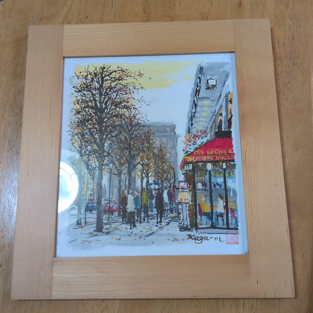 絵画　森下一夫　「シャンゼリゼ」