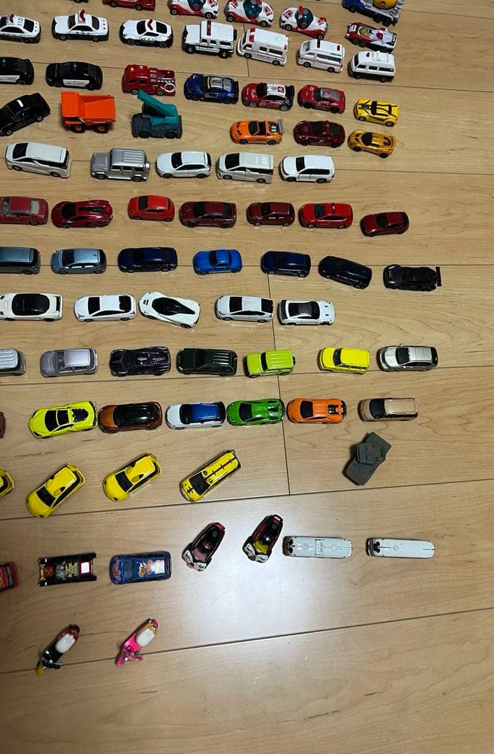 ミニカー、ミニカー収納ボックスのセット