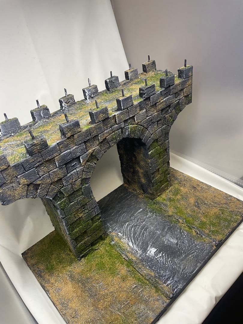 ジオラマベース　251205 アーチ型石造りの橋 模型 Diorama