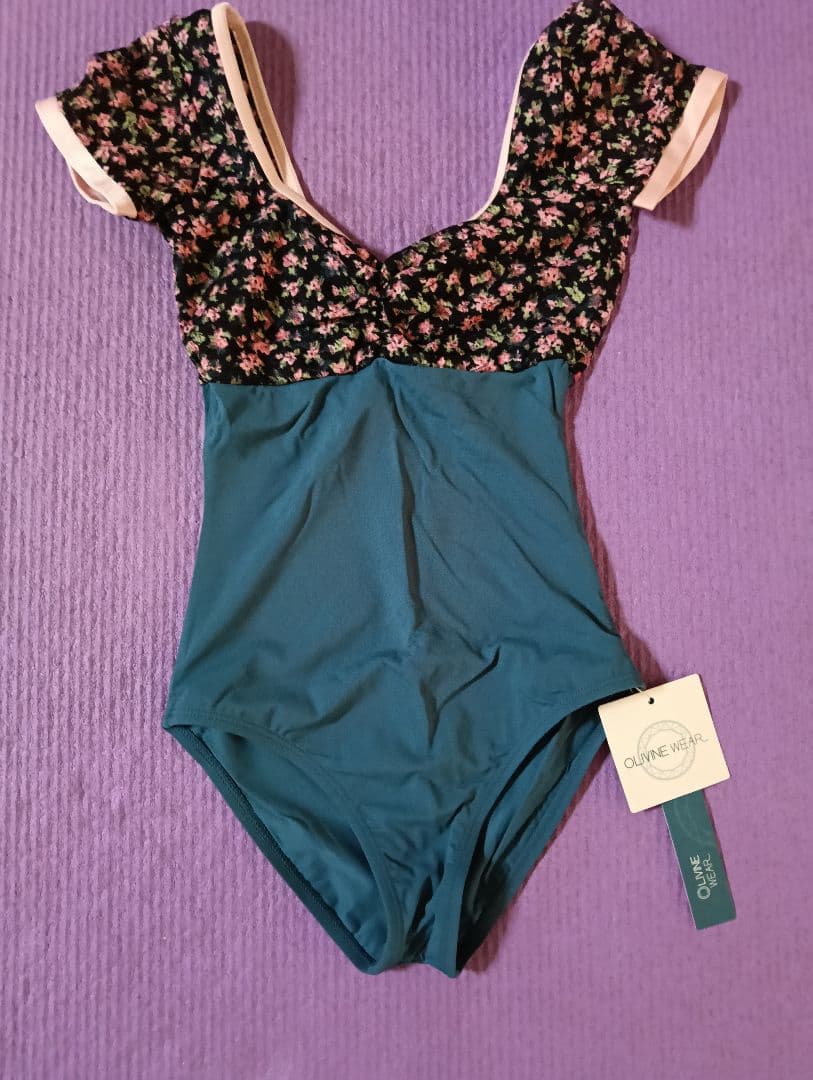 OLIVINE WEAR FLORA フラワープリント レオタード Sサイズ
