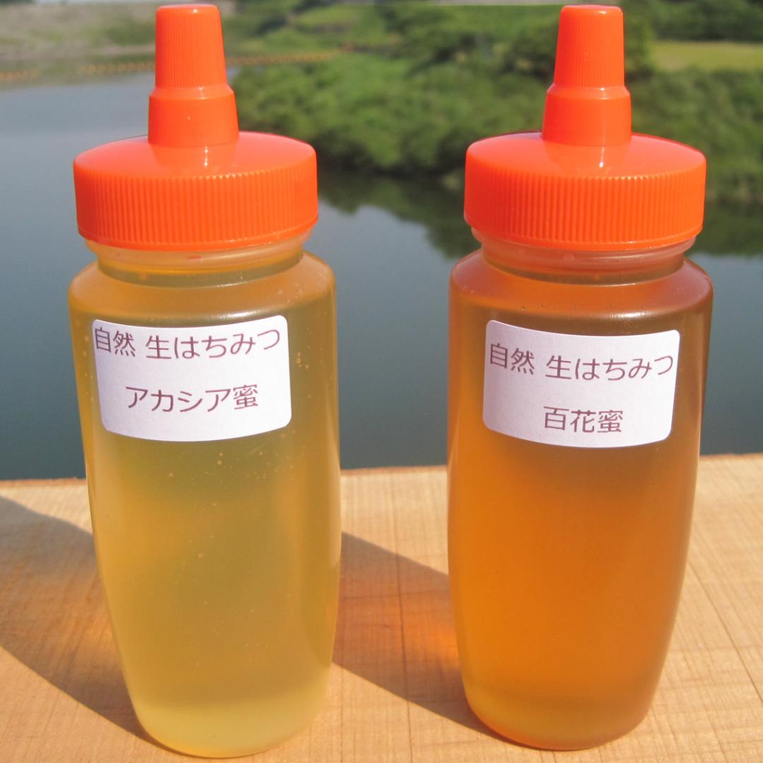 ✨アカシア蜂蜜５本&百花蜜５本　生はちみつ　非加熱ハチミツ