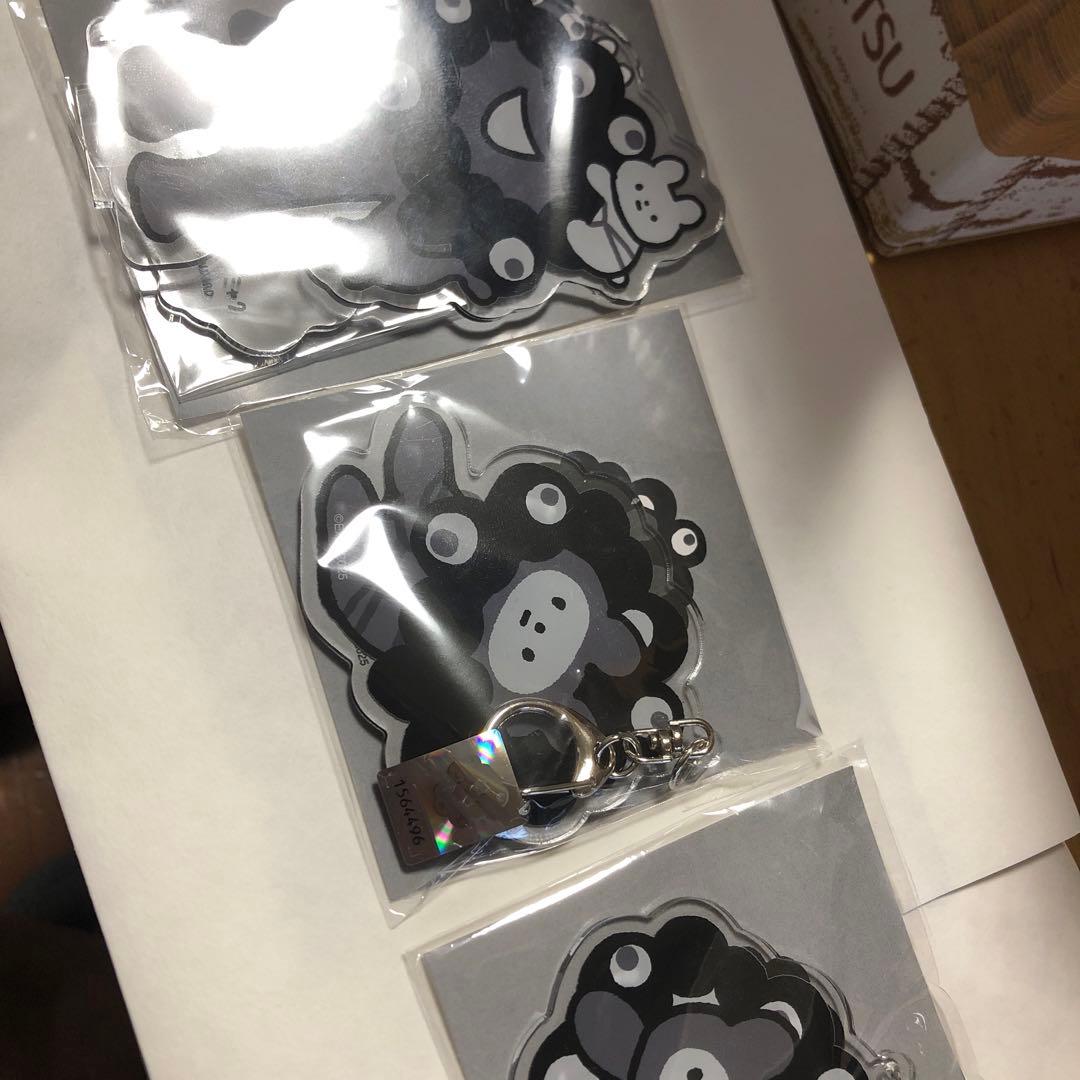 ミャクミャク　きっこうちゃん　黒アクスタ　アクリルキーホルダー3個セット