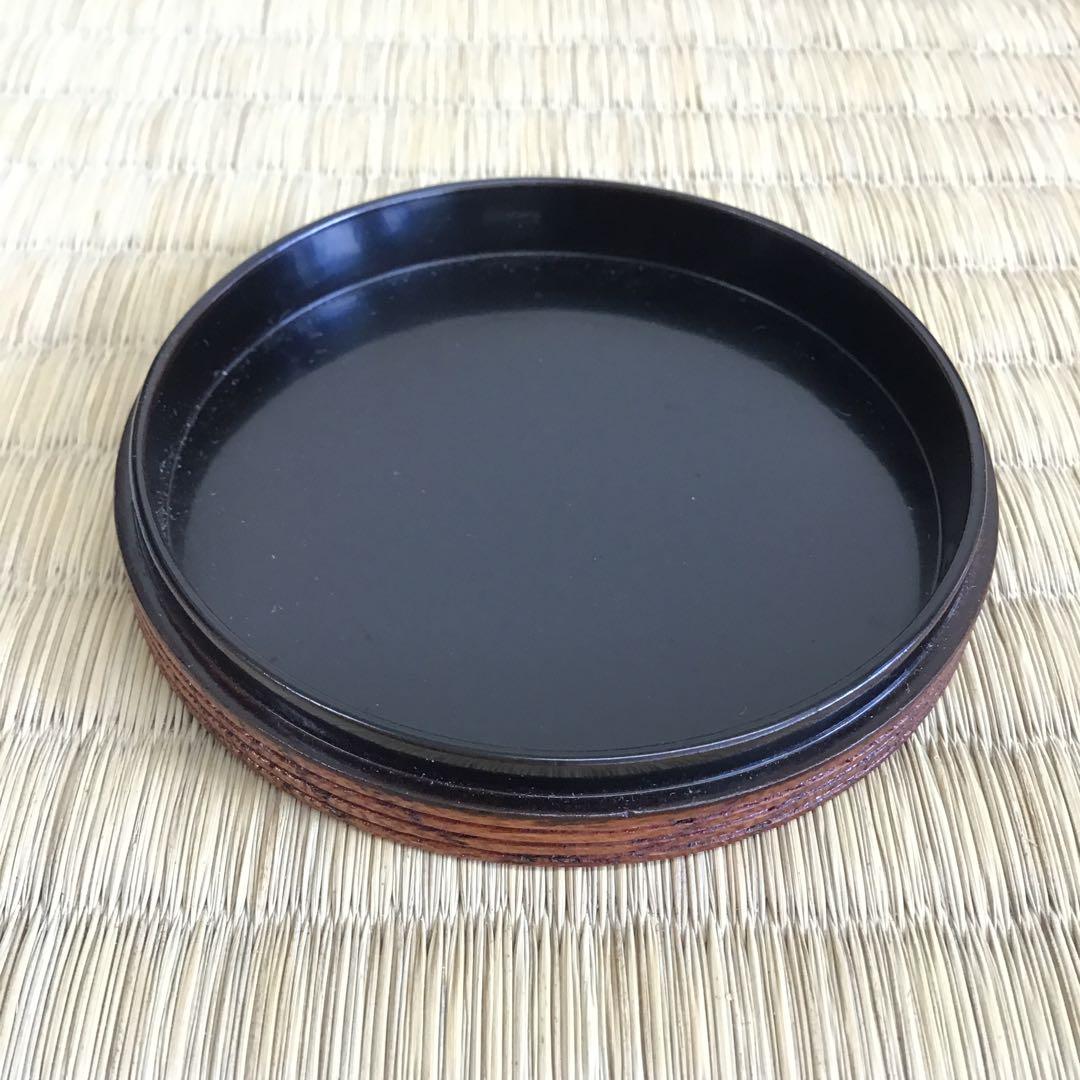 茶道具　香合　糸目丸香合　塗師保斎作　共箱　S166KG