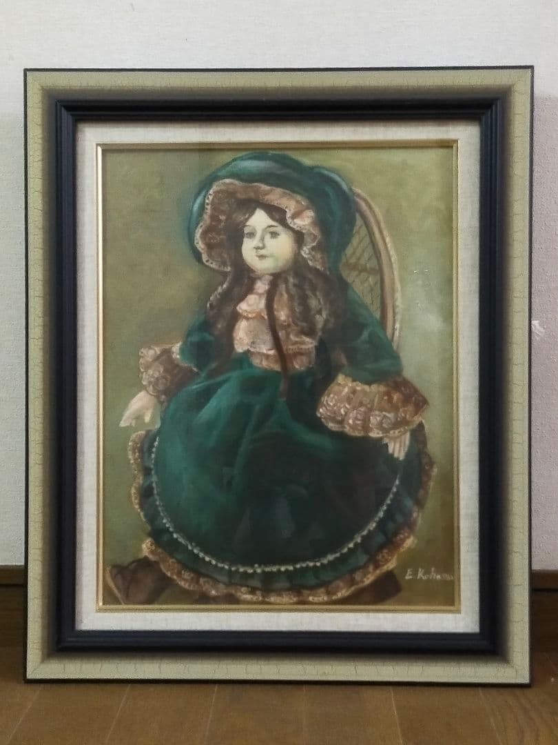 油彩画 8号 人形モチーフ（作者不詳）