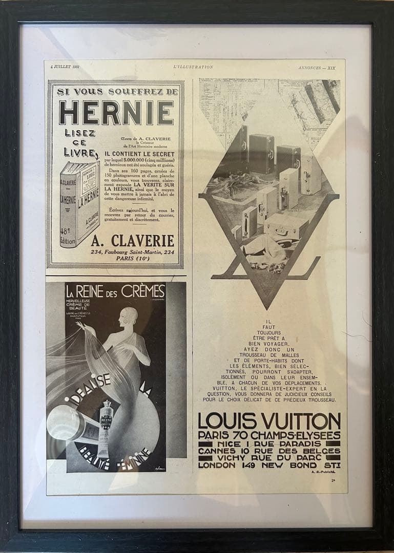 1931年 L'ILLUSTRATION “LOUIS VUITTON”広告