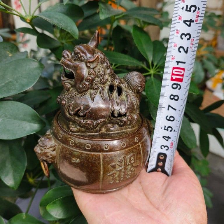 ダックのネコ香炉 茶道具　香道具 工芸品 美術品 置物