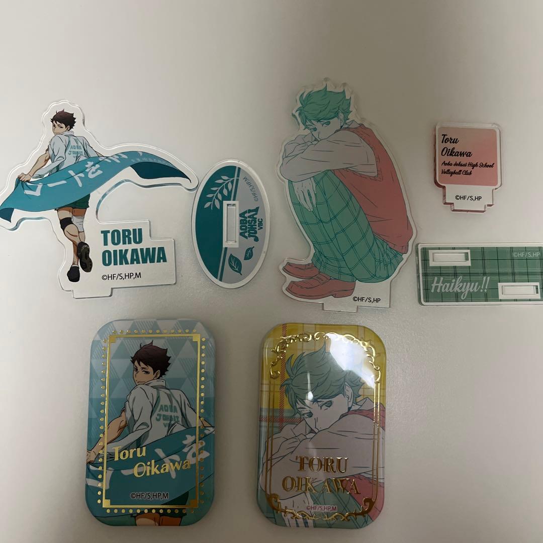 ハイキュー!! セブンネット限定 スクエア缶バッジ 及川徹 アクリルスタンド