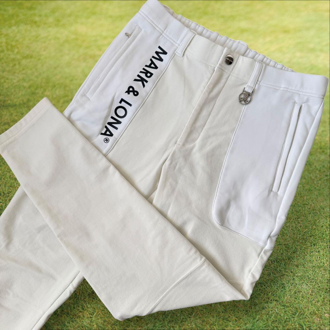 現行モデル　裏起毛　マークアンドロナ　パンツ　XL〜XXL相当　白　50 暖パン