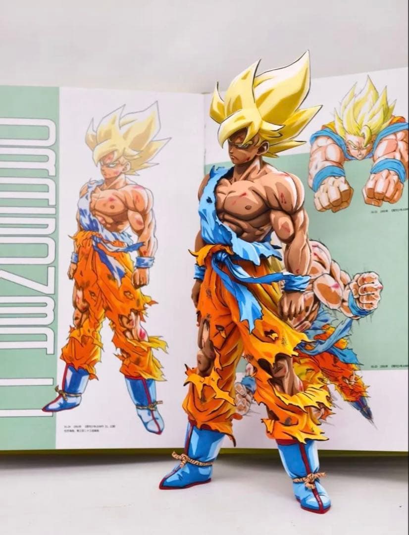 や*彡様 ドラゴンボールフィギュア 伝説の超サイヤ人 孫悟空 リペイント漫画色