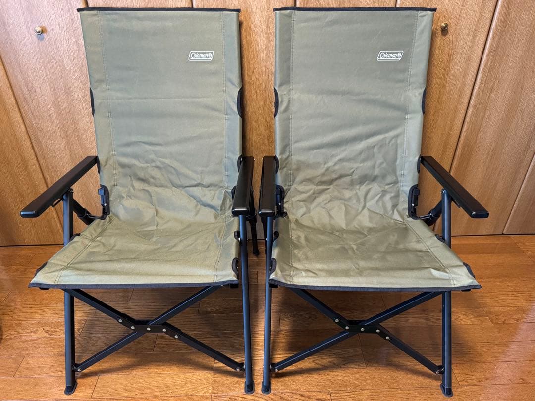 Coleman コールマン 2脚セット レイチェアマックス オリーブ 美品