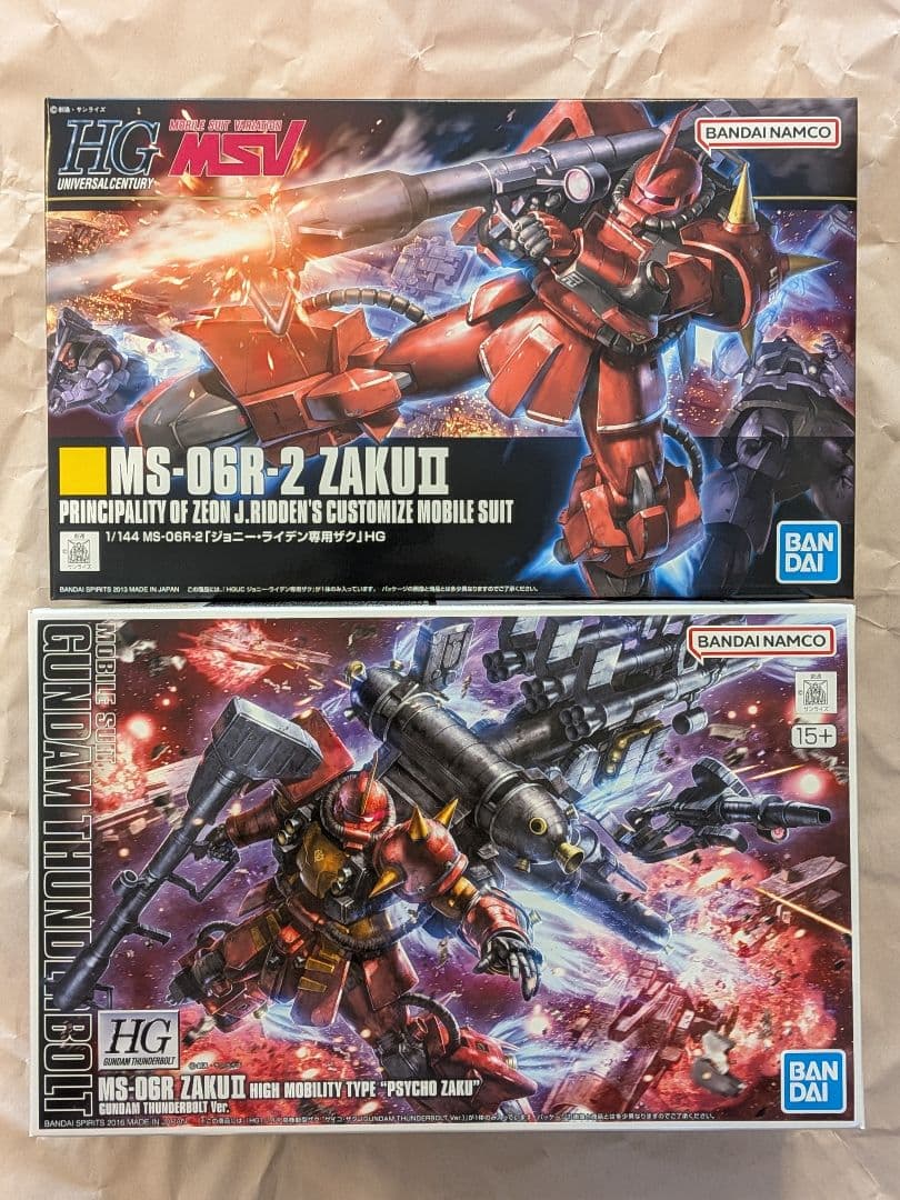 HG 1/144 ジョニー・ライデン専用ザク ＆ サイコザク サンダーボルト