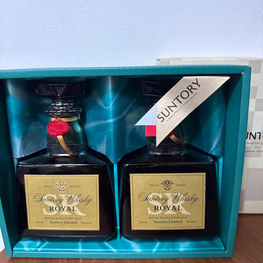 【希少・山崎15年モルト】サントリー ローヤル SR 720ml 2本ギフト箱付