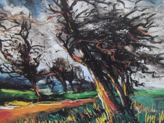 モーリス・ド・ヴラマンク、【木のある風景】、希少画集画より