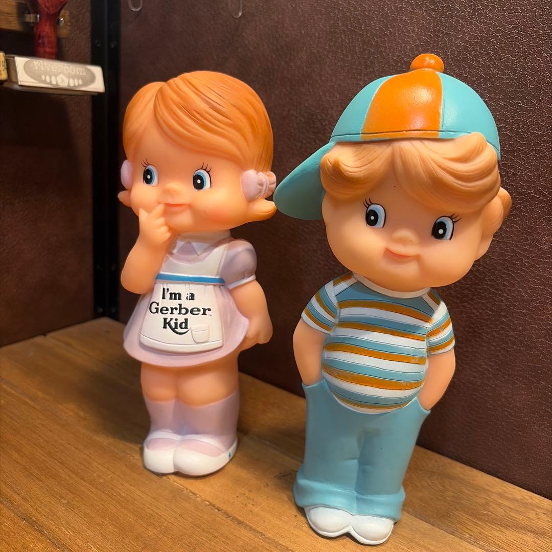 ビンテージ　ガーバーキッドドールガール&ボーイ アドバタイジングフィギュアセット