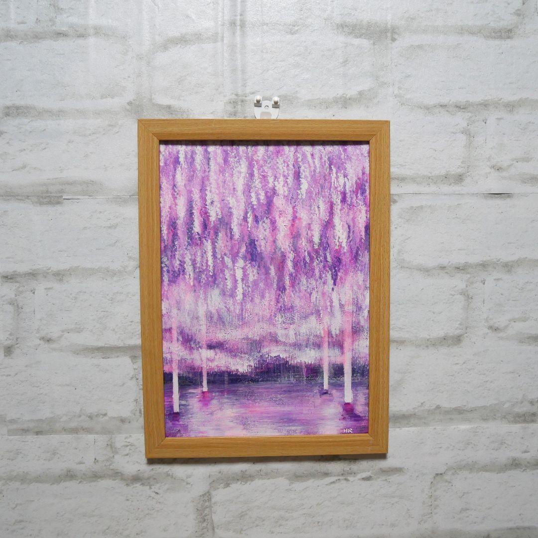油絵 絵画 【癒やしの藤】