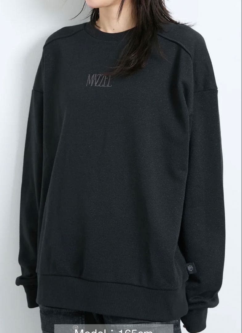 MAZZEL OnlyYouオーバーサイズスウェットブラック