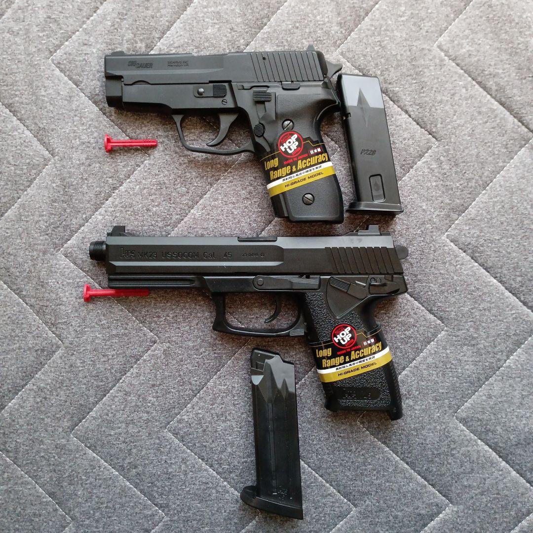 【強烈威力】東京マルイエアガン、シグザウエルP228とソーコムＭK23新品18禁