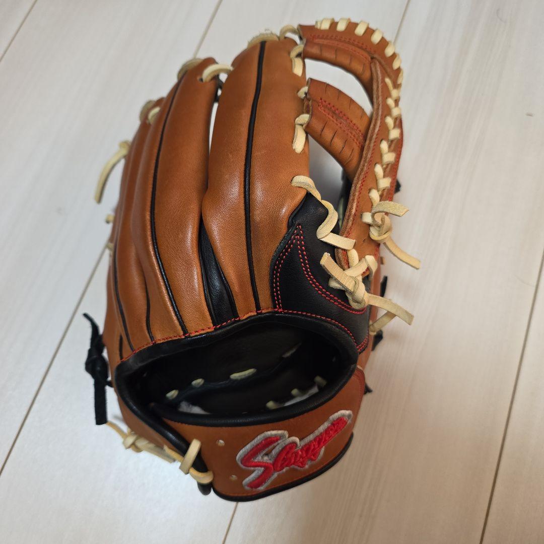 slugger 軟式野球グローブ オレンジ/黒