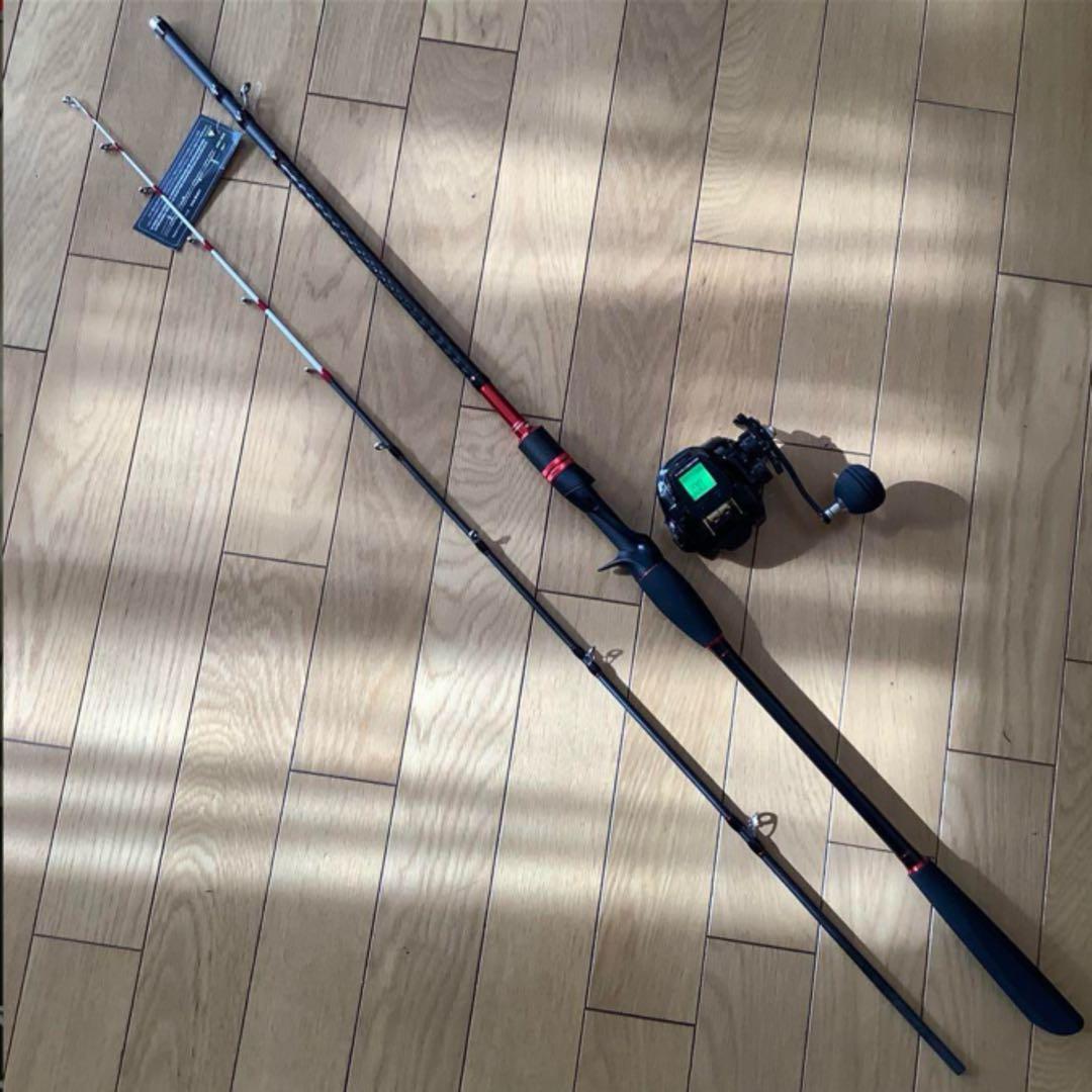 大物　中深海　1.8m MAX300g 2ピースロッド&カウンター付ベイトリール