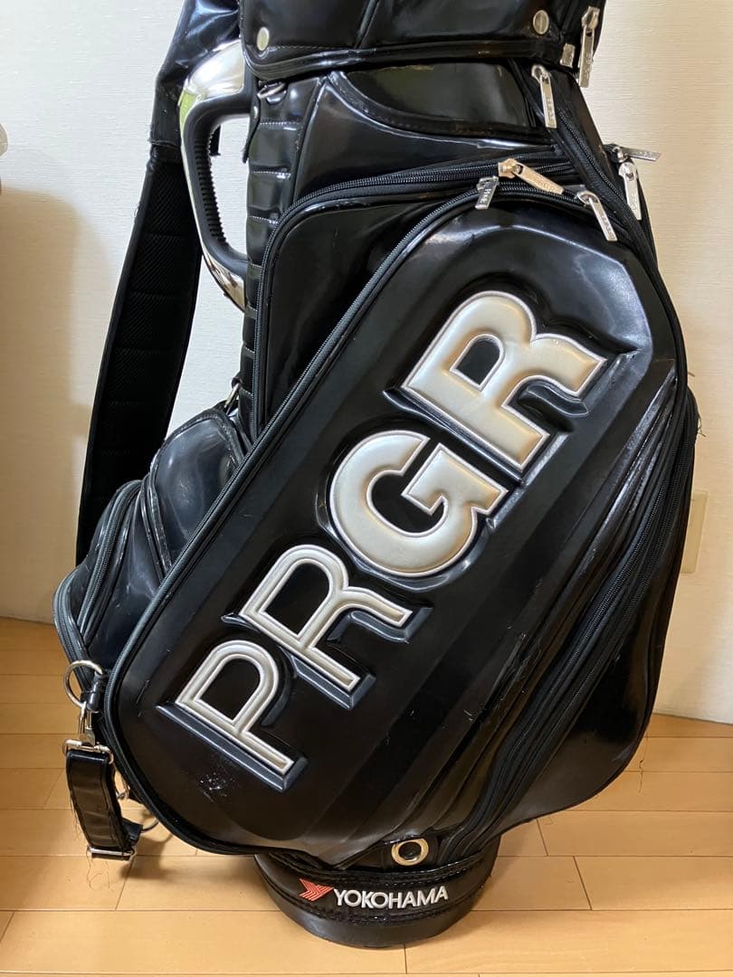 PRGR ゴルフバッグ ブラック　プロ仕様モデル　保温ドリンクホルダー付