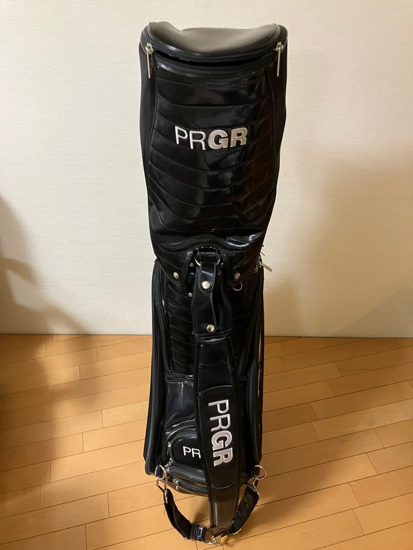 PRGR ゴルフバッグ ブラック　プロ仕様モデル　保温ドリンクホルダー付