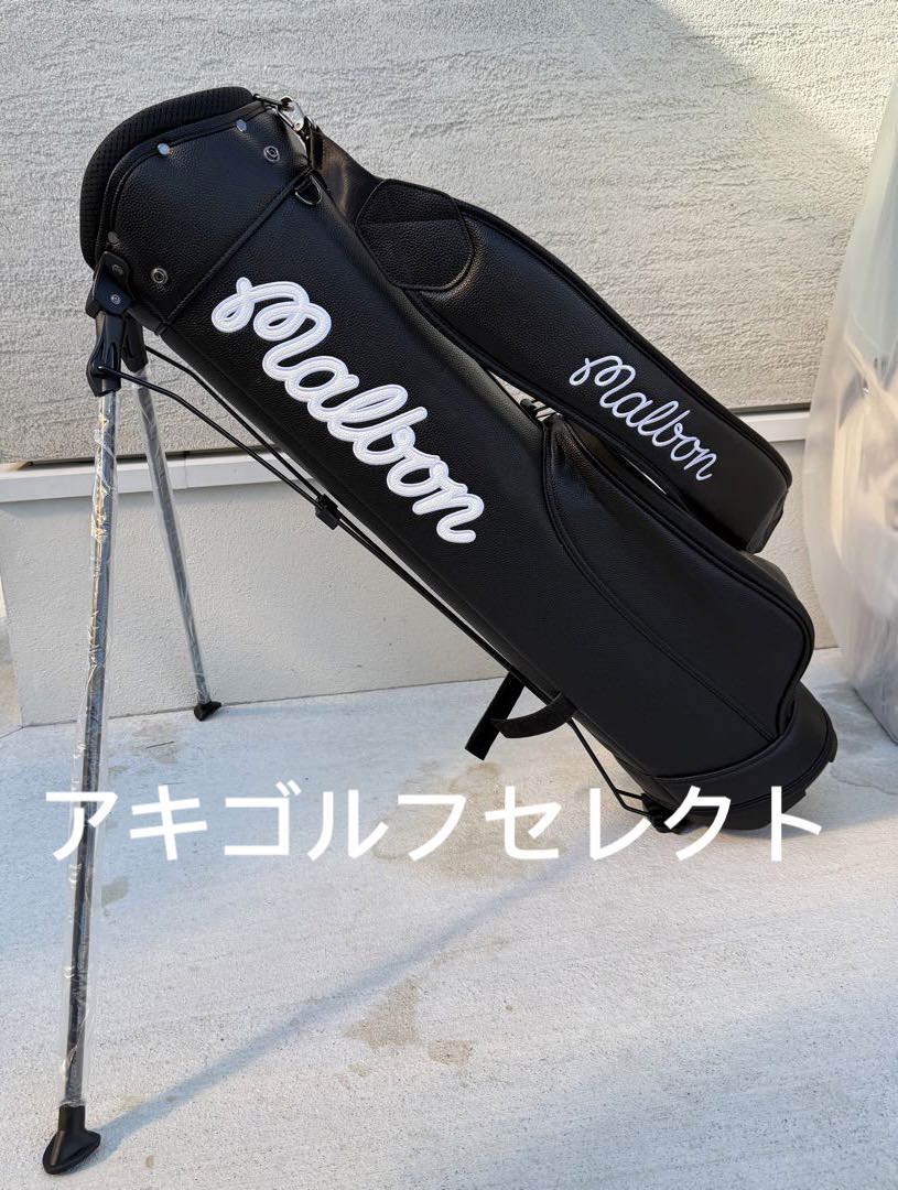 即日発送マルボン Malbon 新作 ゴルフキャディバッグスタンド式　ブラック