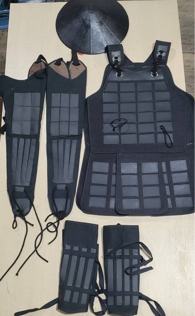 手作り甲冑　等身大畳み鎧・陣笠・セット　限定価格