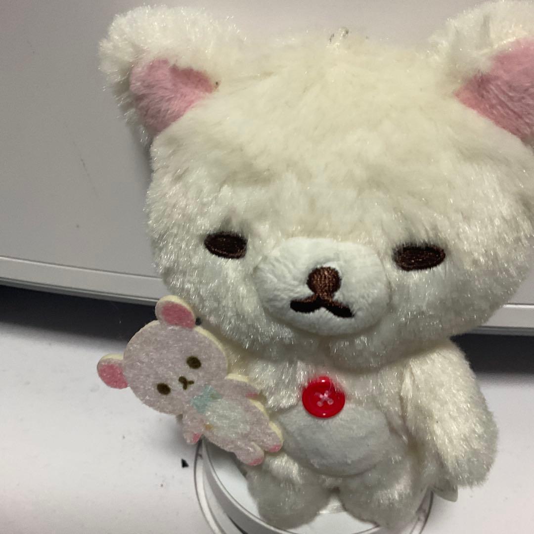コリラックマSan-X白いふわふわ素材白いクマの子肉球刺繍コリゴグふんわり天使