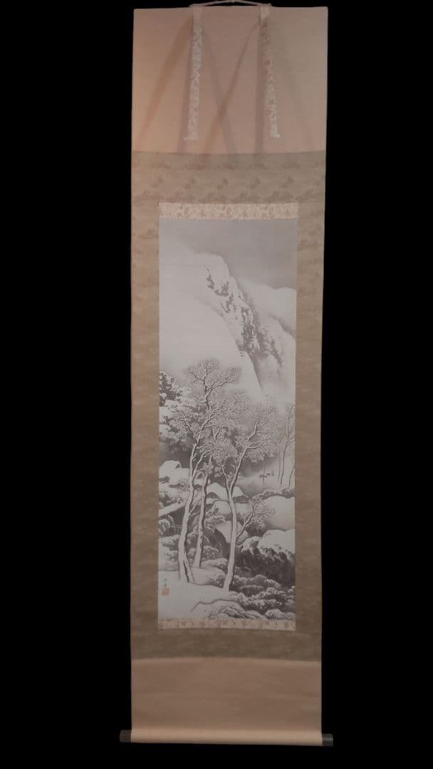 *(610*Z287)絵画 掛軸 日本画掛軸 川合玉堂 大観 茶掛け 骨董