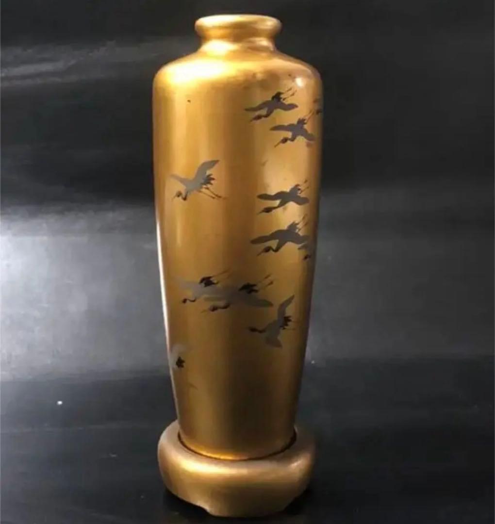極上品◼️蔵から出てきた謎の黄金の蒔絵壺、蒔絵壷、骨董品、古美術品です。