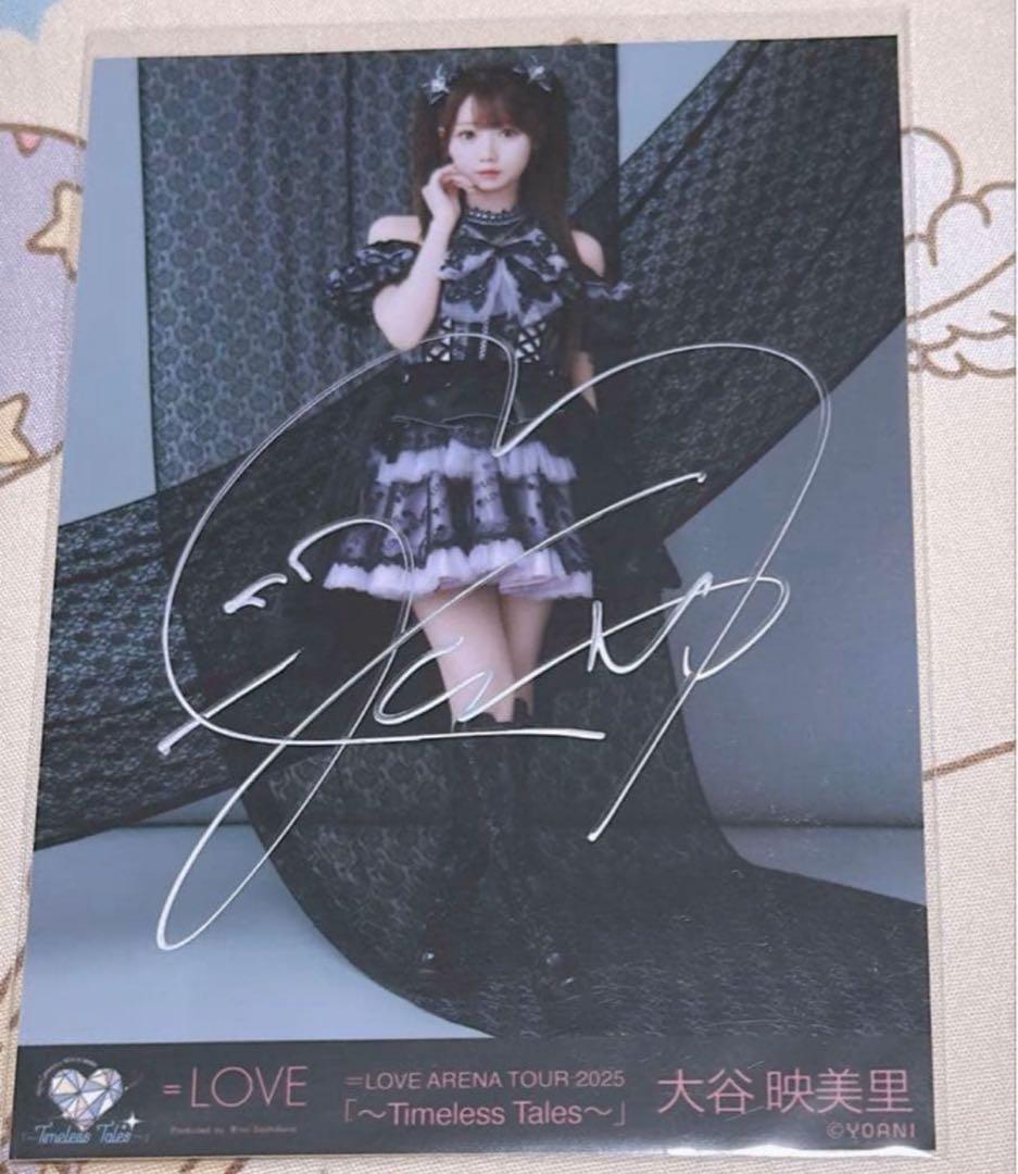 イコラブ 大谷映美里 直筆 生写真 アリーナツアー2025 黒衣装