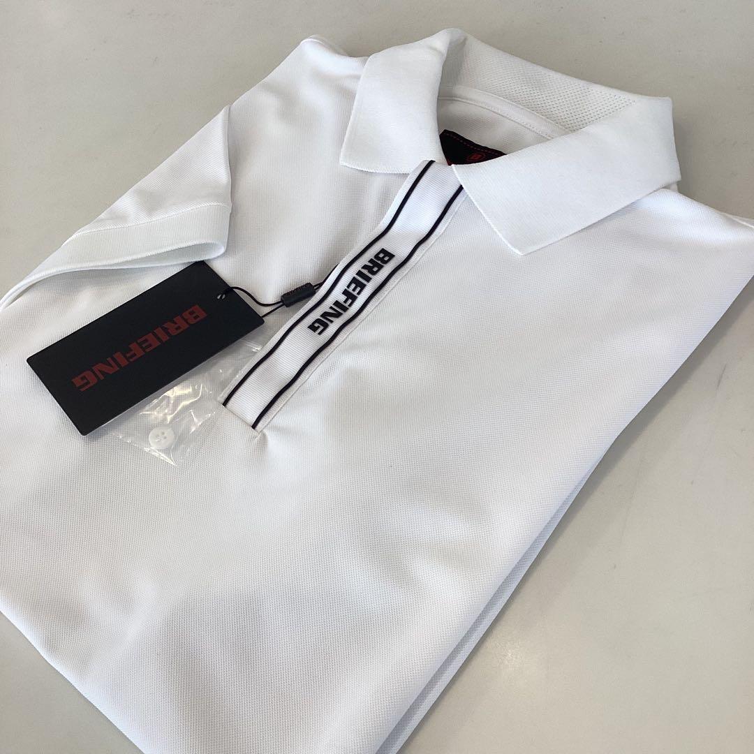 新品　BRIEFING MEN’S MINI LOGO POLO ホワイトL