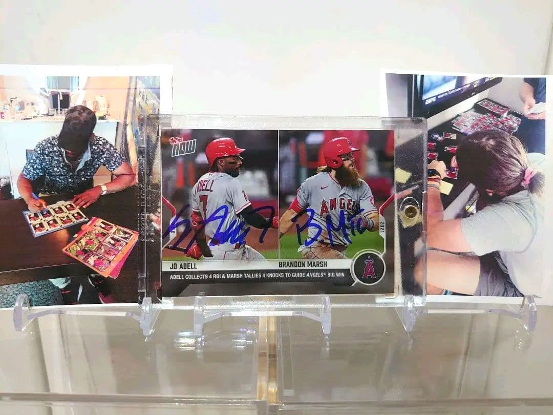 直筆サイン topps now JO ADELL BRANDON MARSH
