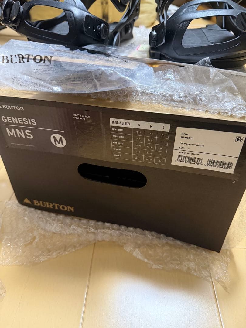 BURTON GENESIS Mサイズ マットブラック ビンディング