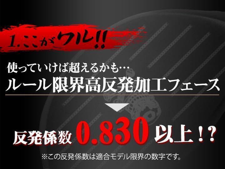 ヘッドのみ： ドクロ輝くワル専用! 実質高反発の激飛び適合! ダイナゴルフ 悪童