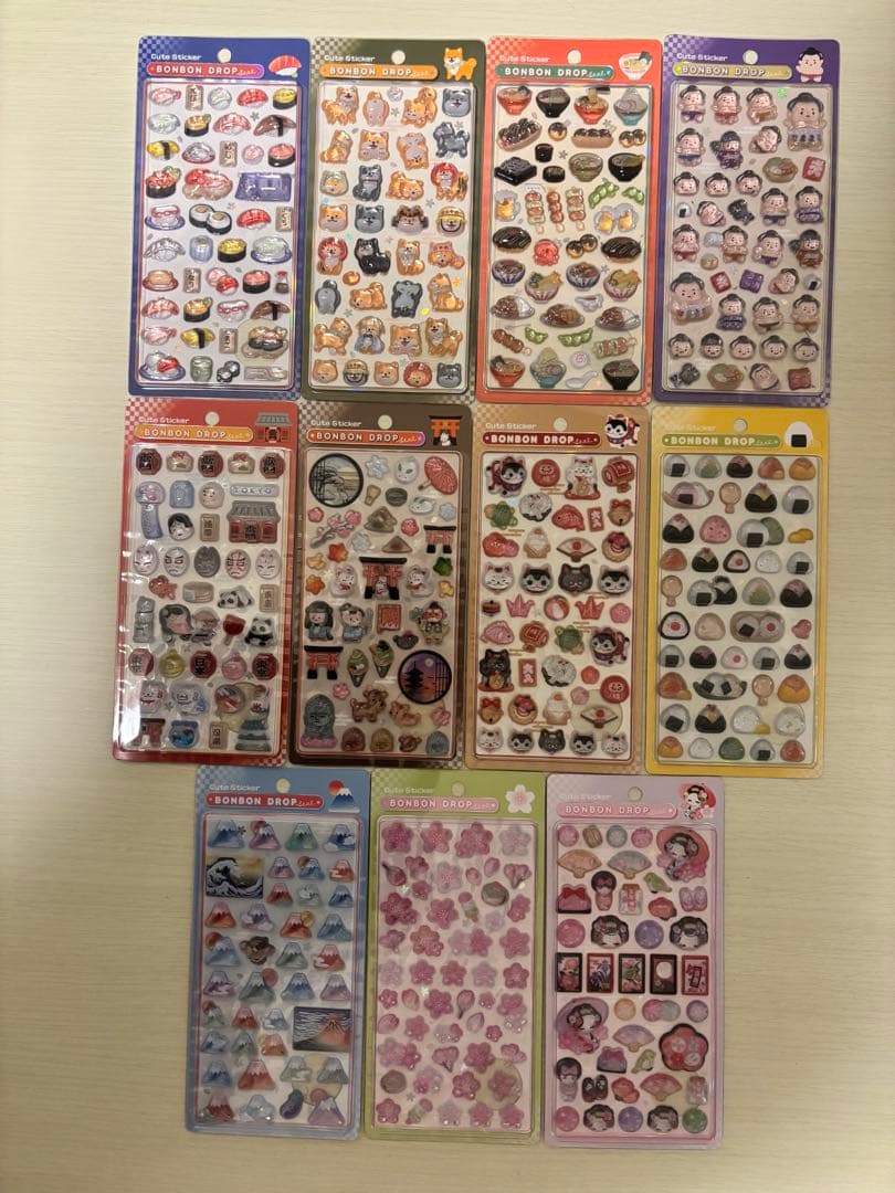 【正規品】ボンボンドロップシール 和柄 11種