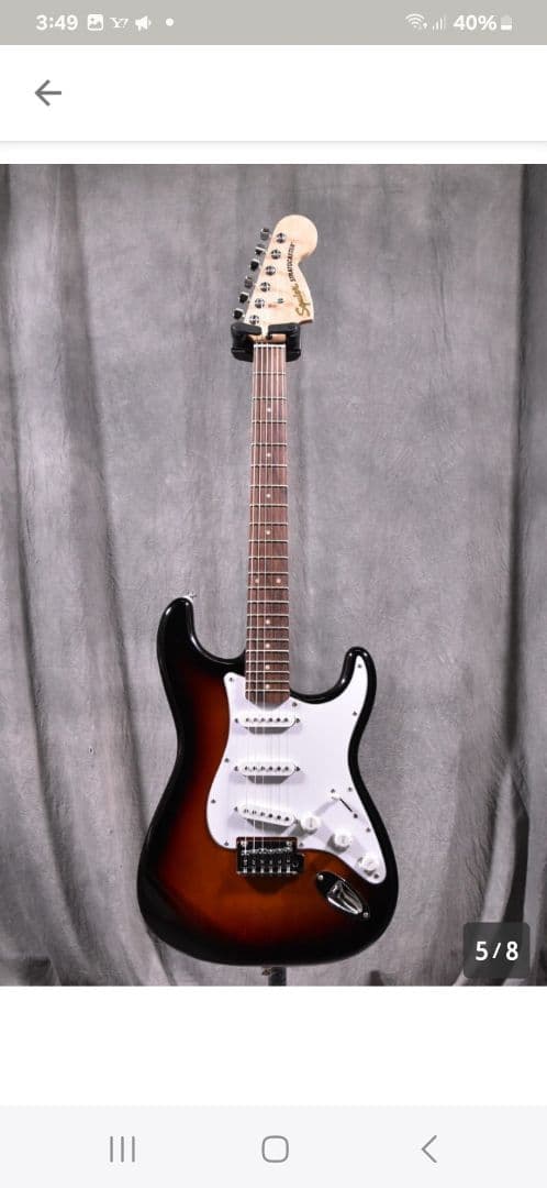 スクワイヤーエレキギター　ストラトキャスター　Fender
