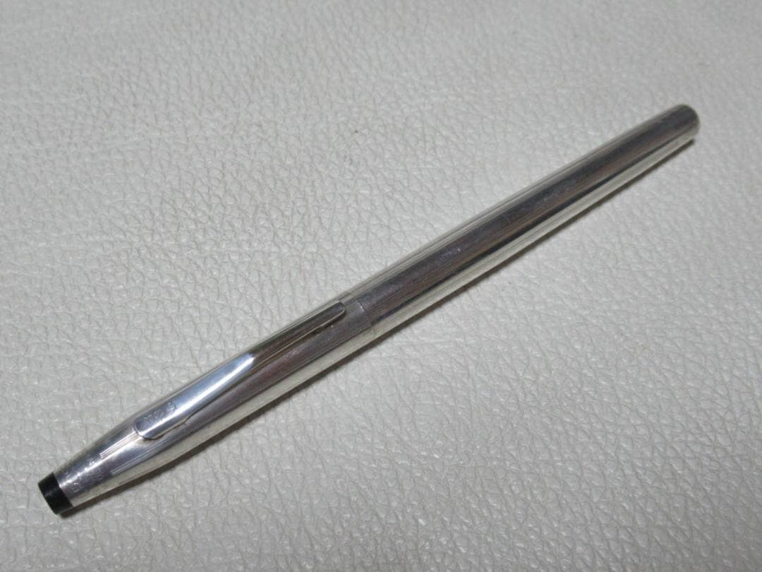 美品1970年代◆クロス 銀ムクキャップ付 3004 ソフトチップペンボールペン