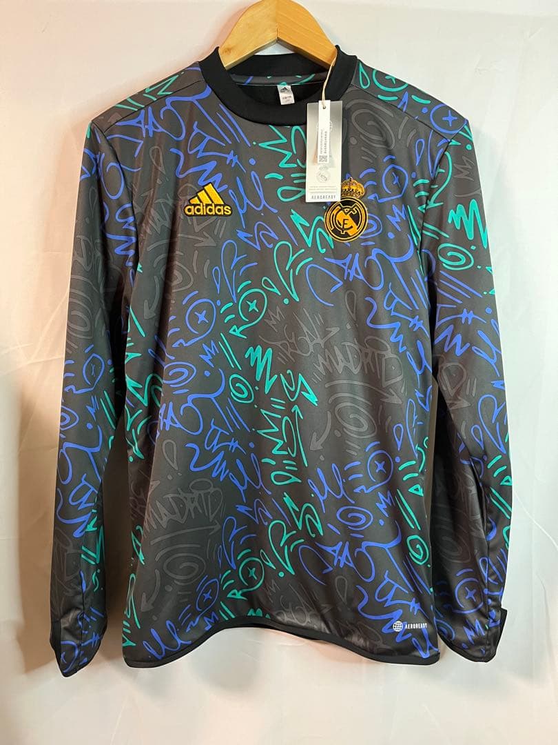 新品未使用】adidas アディダス　レアルマドリード プレマッチウォームトップ
