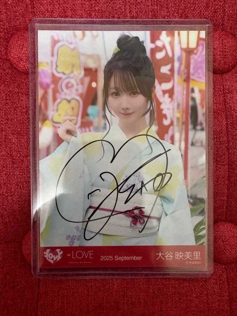 桃*様 大谷映美里 イコラブ 生写真 直筆 チュウ 内緒バナシ