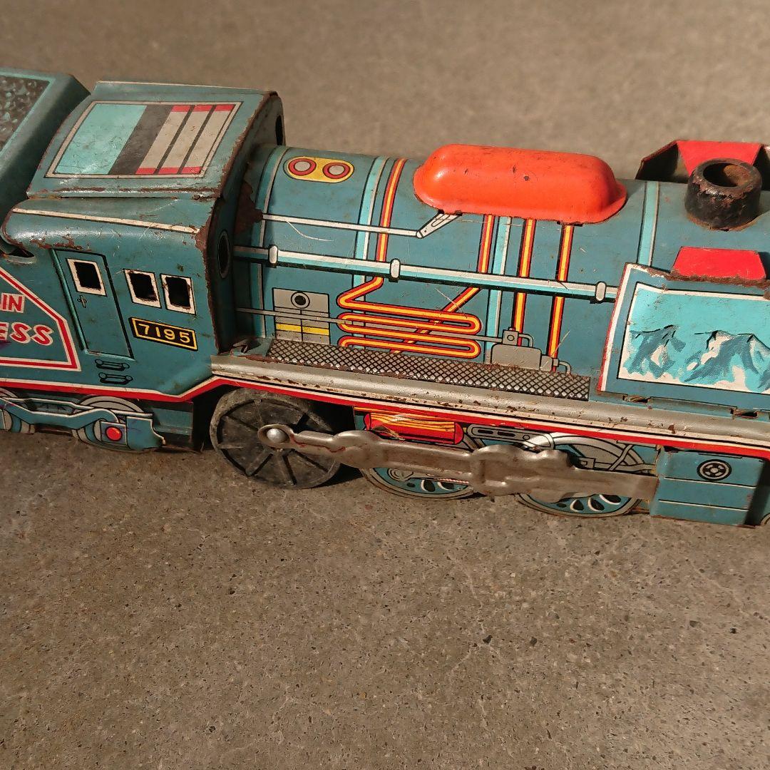 昭和40年代物ブリキ レトロ 蒸気機関車 7195 青