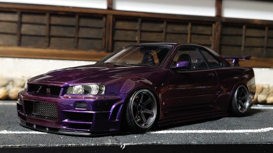 1/24 タミヤ スカイライン r34 完成品