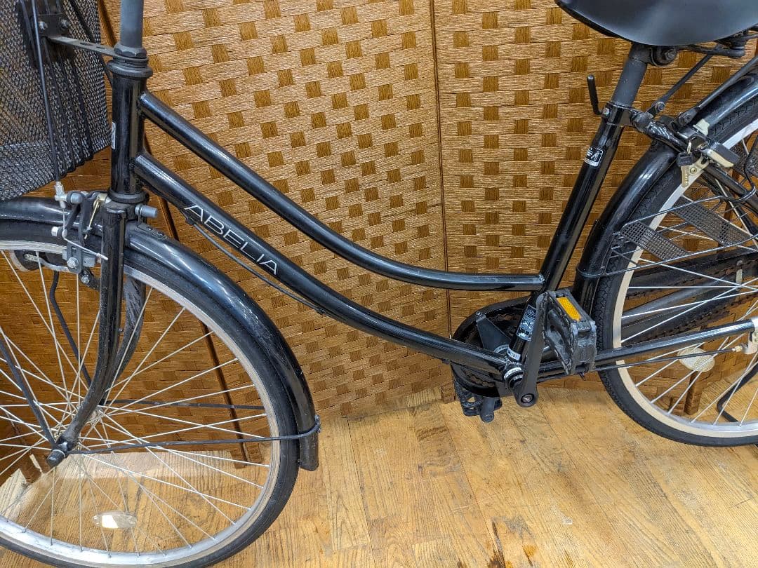 U075 普通自転車　26インチ　ブラック　シンプル