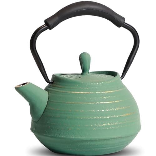鉄器 南部鉄器 焼き付け鉄瓶 650ml茶こし付きで茶葉やコーヒーを煮るためにb