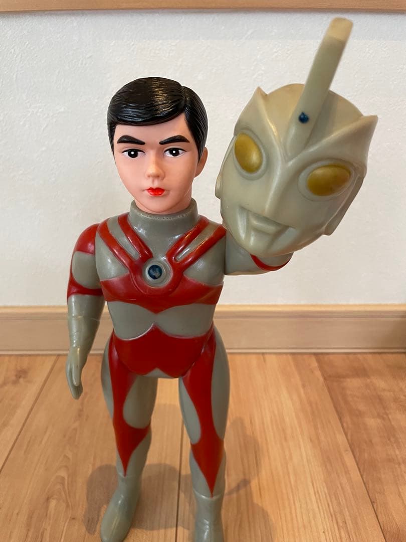 当時物　【ウルトラマンエースA 】面取れ　マスク取れ　ソフビ　ブルマァク