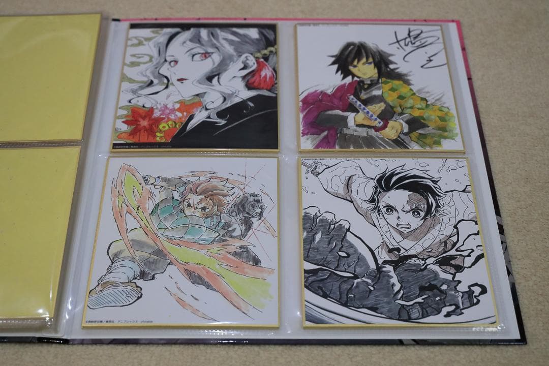 鬼滅の刃 全集中展 複製色紙拾集帳　複製ミニ色紙24枚