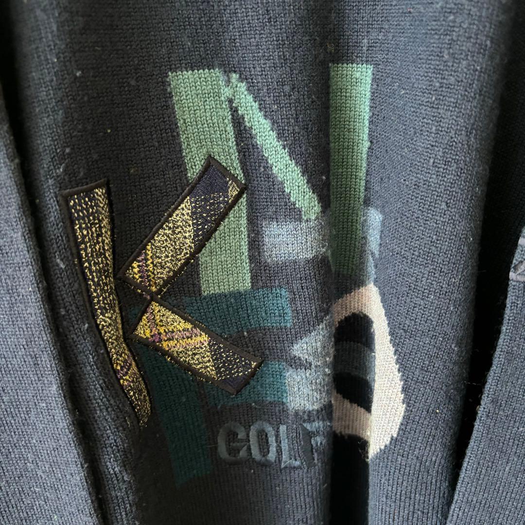 KENZO ゴルフ ケンゾー 刺繍 セーター ネイビー