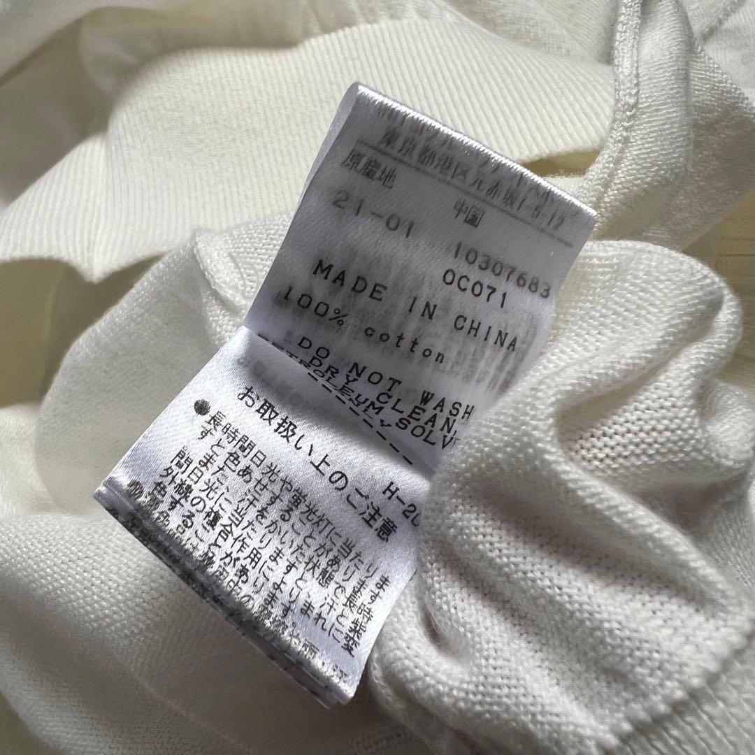 Pearly Gates パーリーゲイツ　デカロゴ　ニット　ジャケット　ホワイト